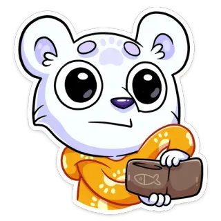 💸 животное, медведь, милый, мультфильм, эмодзи, кошелек telegram sticker