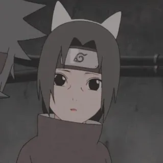 🎼 Itachi Uchiha Naruto Итачи, Наруто, Аниме, Манга, Кошачьи ушки, Учиха telegram sticker