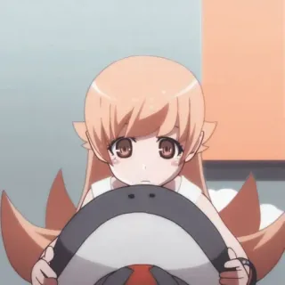 🎭 Shinobu Oshino Monogatari Anime, Monogatari, Shinobu Oshino, Postać, Słodkie telegram sticker
