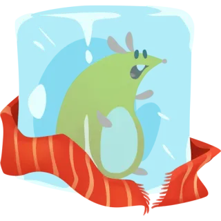 ❄️ 卡通, 动物, 老鼠, 插画, 可爱, 啮齿动物 telegram sticker
