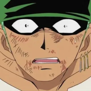 🌽 Zoro One Piece anime, Zoro, One Piece, swordsman, battle scars, fight, straw hat pirates telegram sticker