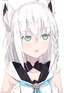 🌽 Shirakami Fubuki anime, vtuber, fox girl, hololive, anime girl telegram sticker