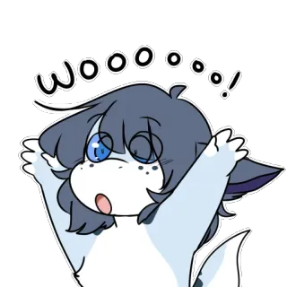 🐲 WOOOOO! festa, eccitato, entusiasta, anime, cartoni animati telegram sticker