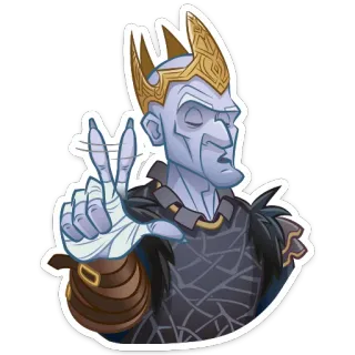 😕 personaje, rey, corona, pegatina, fantasía telegram sticker