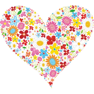 ❤️ сердце, цветы, цветочный, любовь, весна, красочный telegram sticker