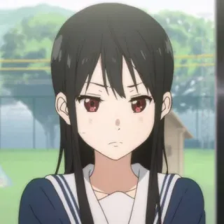 🍙 Anime, Mädchen, Charakter, Porträt, Animation whatsapp sticker