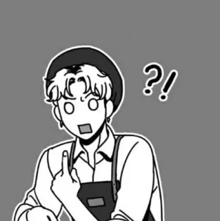 ✉️ middle finger, offensive, rude gesture, cartoon, manhwa, comic telegram sticker