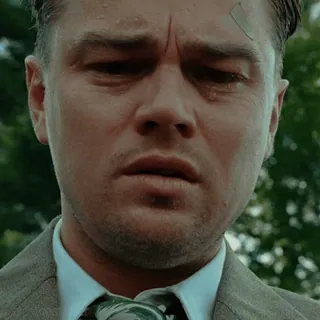 😢 Leonardo DiCaprio aktor, mężczyzna, smutny, ekspresja, emocjonalny, twarz, portret telegram sticker