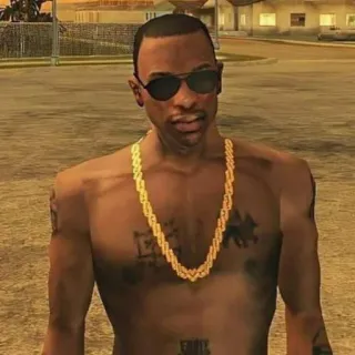 😈 CJ Grand Theft Auto: San Andreas CJ, Grand Theft Auto, San Andreas, Videospiel, Charakter telegram sticker