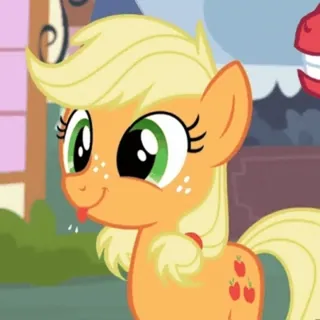 😋 Applejack My Little Pony Cartoon, Pony, Pferd, Apfel, Süß, My Little Pony, Applejack telegram sticker