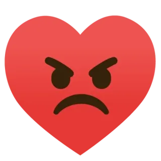 🌟 angry, heart, emoji, red, upset, mad, negative telegram sticker