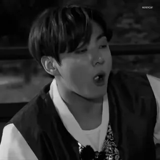 😐 person, man, black and white, portrait, Korean telegram sticker
