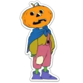 🎃 dynia, halloween, strach na wróble, kreskówka, jesień, żniwa telegram sticker