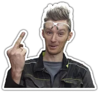 🖕 dito medio, gesto offensivo, uomo, adesivo, irriverente telegram sticker