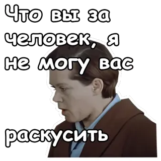 😠 Что вы за человек, я не могу вас раскусить russisch, ausdruck, person, verwirrt, sticker telegram sticker