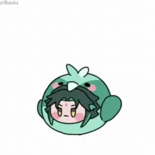 🐦 Xiao Genshin Impact ちび, 魈, 原神, アニメ, ゲーム, ステッカー telegram sticker