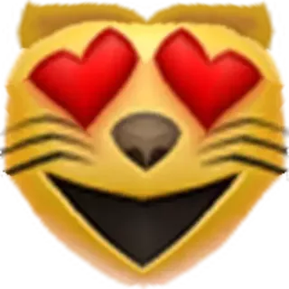 😻 Emoji, Coeur yeux, Amour, Chat, Animal, Affection, Mignon telegram sticker