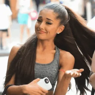 🌃 Ariana Grande นักร้อง, คนดัง, ผู้หญิง, บันเทิง, ป็อปสตาร์, ดนตรี, ภาพเหมือน, คน telegram sticker