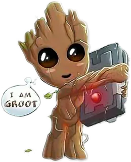🌲 Groot Guardians of the Galaxy I AM GROOT Groot, Marvel, character, cute, sticker, tree, baby groot, guardians of the galaxy telegram sticker