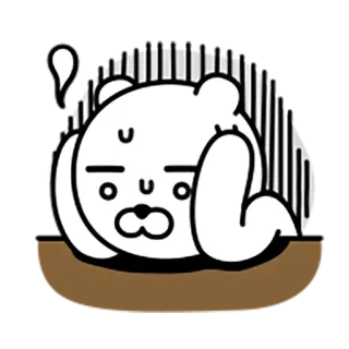 😱 urso, cansado, exausto, desenho animado, triste, estressado telegram sticker