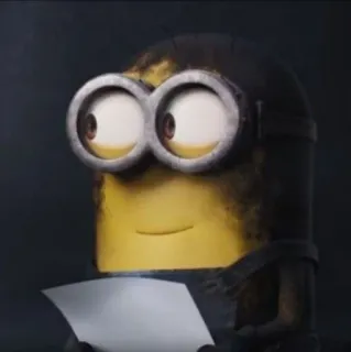 🙂 Minion minion, cartoon, character, funny, yellow, despicable me telegram sticker