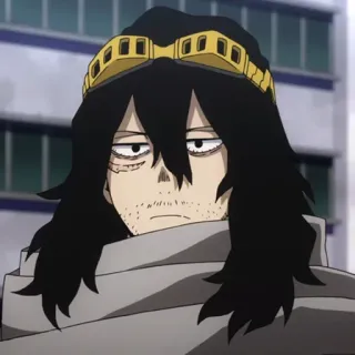 😐 Shota Aizawa My Hero Academia Шота Аизава, Стиратель, Моя геройская академия, Аниме, Манга, Учитель, Про-герой, Юэй whatsapp sticker