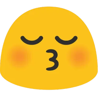 😚 emoji, kiss, cute, yellow, affection telegram sticker