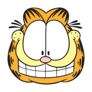 😁 Garfield desenho animado, gato, laranja, Garfield, personagem telegram sticker