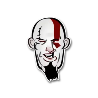😏 Kratos God of War 크레토스, 갓 오브 워, 비디오 게임 캐릭터, 그리스 신화, 분노 telegram sticker
