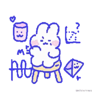 🥰 marshmallow, carino, dessert, kawaii, dolce telegram sticker