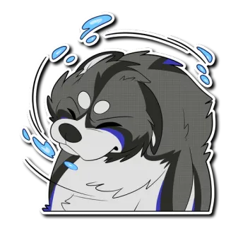 💧 anjing, lucu, sedih, binatang, hewan peliharaan, stiker whatsapp sticker