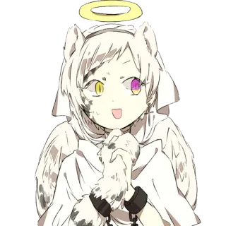 😇 Anime, Engel, Heiligenschein, Hund, Charakter telegram sticker
