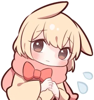 😥 만화, 애니메이션, 카와이, 귀여운, 치비, 스티커 telegram sticker