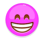😁 smiley, fröhlich, rosa, emoji, gesicht, lächelnd telegram sticker