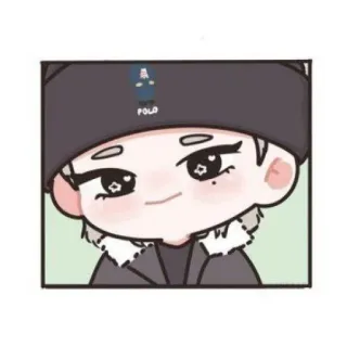 🍥 可爱, 卡哇伊, 马球衫, 冬天, 帽子 telegram sticker
