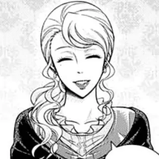 🎩 wanita, senyum, manga, seni, karakter telegram sticker