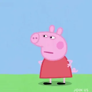 🐽 Peppa Pig JOIN US cochon, dessin animé, enfants, émission télé, peppa telegram sticker
