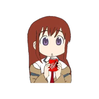 🥛 Dr Pepper anime, girl, dr pepper, drink, cute, soda telegram sticker