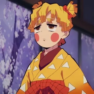 🌟 Zenitsu Demon Slayer anime, demon slayer, zenitsu, manga, cartoon, character, funny, cute telegram sticker