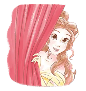 👀 Belle Beauty and the Beast Belle, Beauty and the Beast, Disney, princess, cartoon, animation telegram sticker