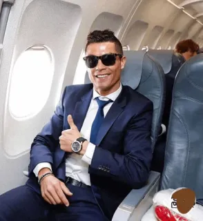 👍 Cristiano Ronaldo soccer, football, athlete, celebrity, sports telegram sticker
