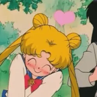😀 Sailor Moon Anime, Sailor Moon, Kreskówka, Serce telegram sticker
