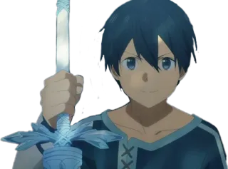 🙂 Kirito Sword Art Online Anime, Épée, Fantasy, Personnage whatsapp sticker