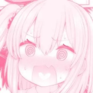 🎀 anime, manga, cartoon, pink telegram sticker
