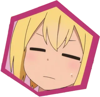 😐 Anime, Cartone animato, Adesivo, Personaggio, Capelli biondi, Deluso telegram sticker