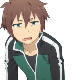 😒 Kazuma Konosuba anime, kazuma, konosuba, isekai, funny whatsapp sticker