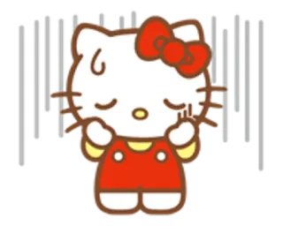 🌟 Hello Kitty hello kitty, dessin animé, chat, personnage, mignon, doigt d'honneur telegram sticker