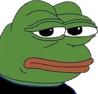 🇨🇰 Pepe the Frog เปเป้, กบ, มีม, เศร้า, อินเทอร์เน็ต, ตัวละคร telegram sticker