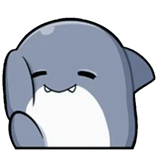 ⭐ shark, cute, cartoon, kawaii, animal, sea creature, ocean, happy whatsapp sticker