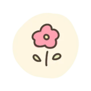 💓 Blume, rosa, süß, Blumenmuster, Gekritzel, einfach, Illustration whatsapp sticker